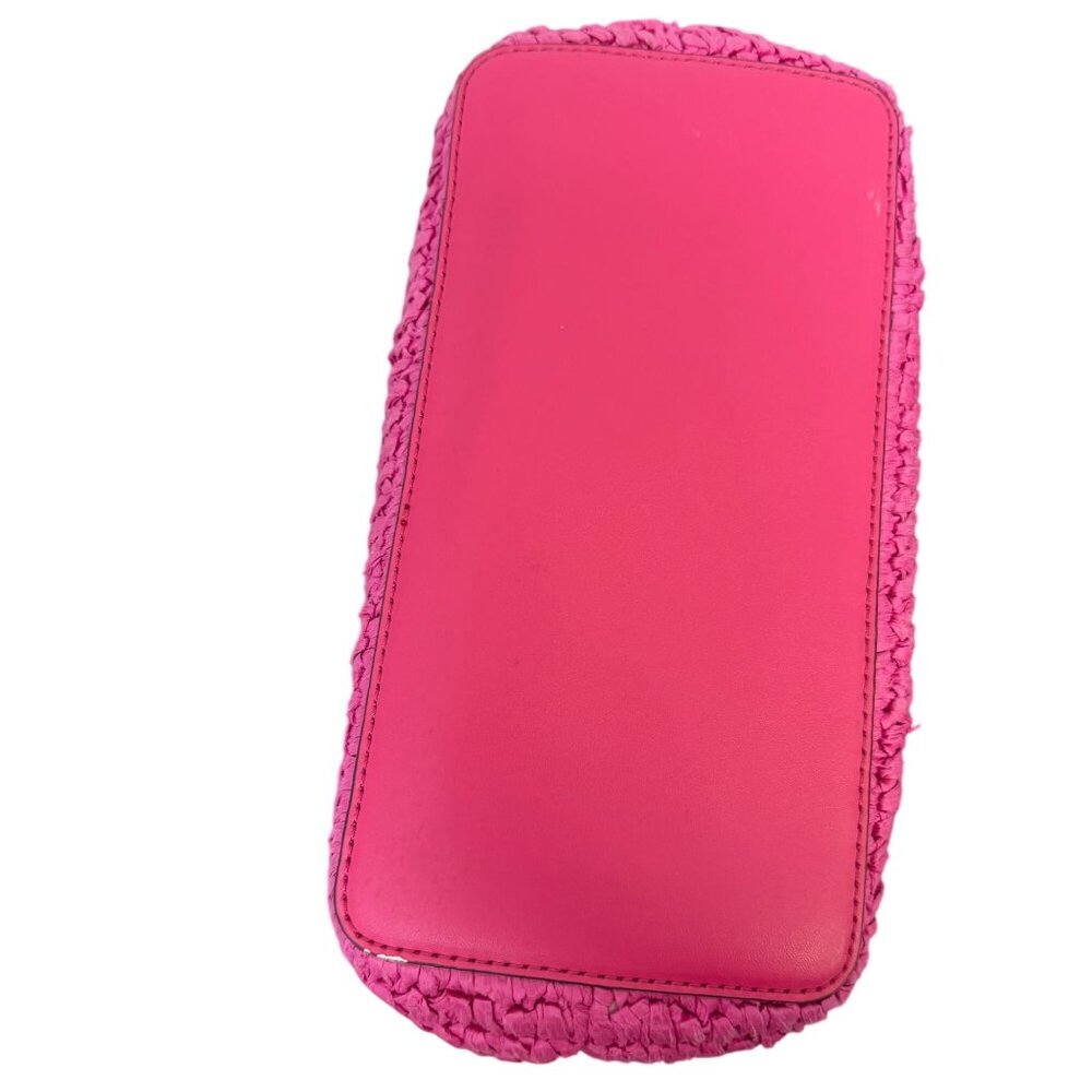 Michael Kors Straw Tote Bag Pink Gradient With Shoulder Strap - Picture 7 of 10